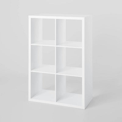 Regał modułowy z 6 przegródkami, biały (system 13\")