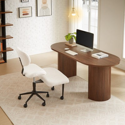 Fotel bez podłokietników do siedzenia po turecku, bardzo szerokie siedzisko, kremowy