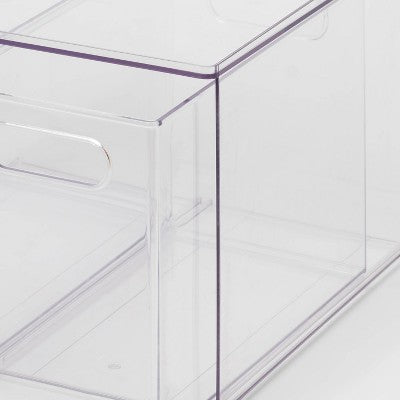 Przezroczysty organizer z 2 szufladami