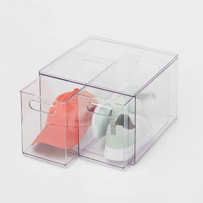 Przezroczysty organizer z 2 szufladami
